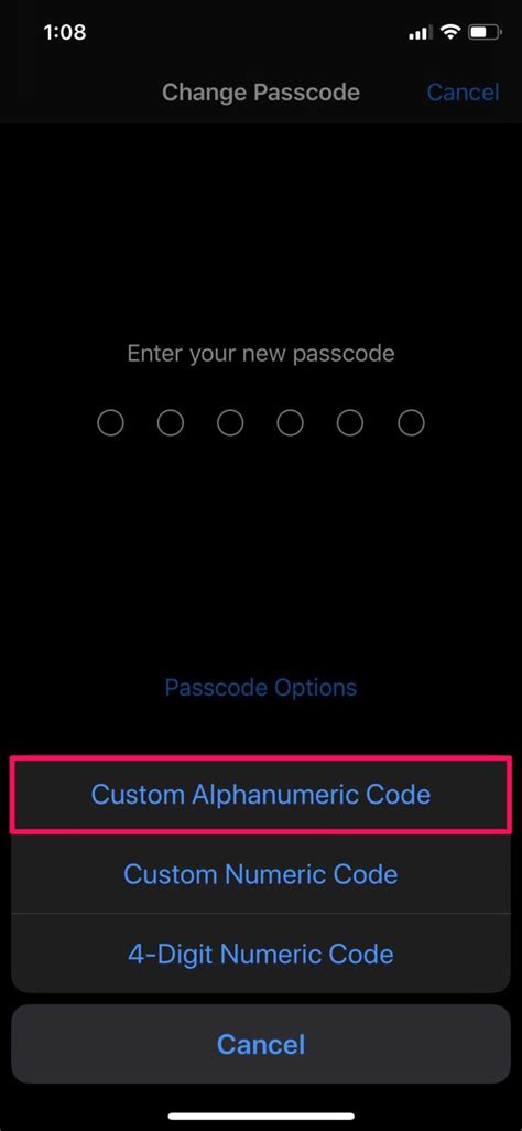 alphanumeric passcode iphone|How to Set an Alphanumeric Passcode on Your .
